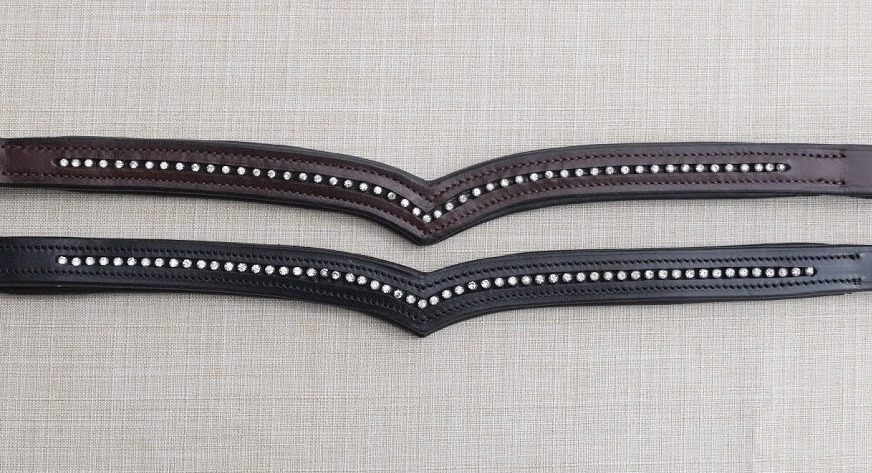 FSS Square soulevé Browband Muserolle Comfort Chunky Wide 3/4" joue Manivelle Bridle